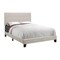 Homeroots 45.75 in. Beige & Black Solid Wood, MDF, Foam & Linen Full Size Bed 333287 - alternate 1